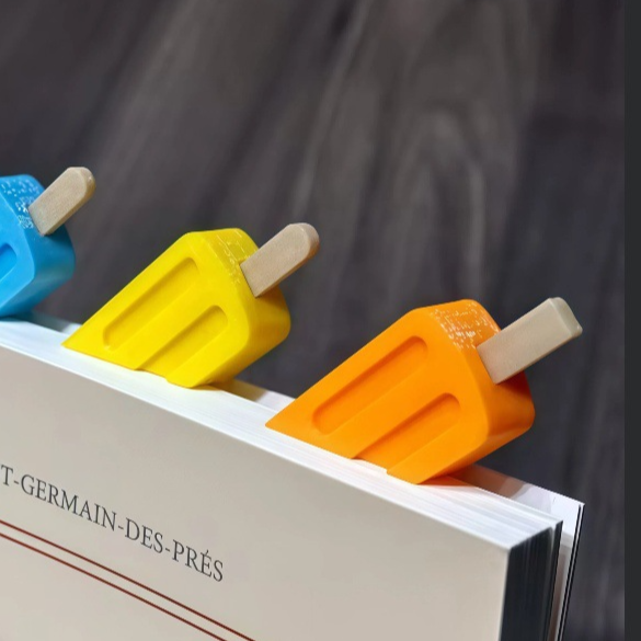 3D Printed Ice Cream Ice Pops as Bookmarks